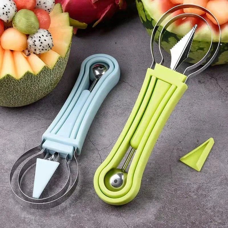 3 In 1 Fruit Digger Watermelon Slicer Cutter Scoop Melon Carving Knife Fruit Dig Pulp Separator Vegetable Tools Kitchen Gadgets - Cuisine GPlus